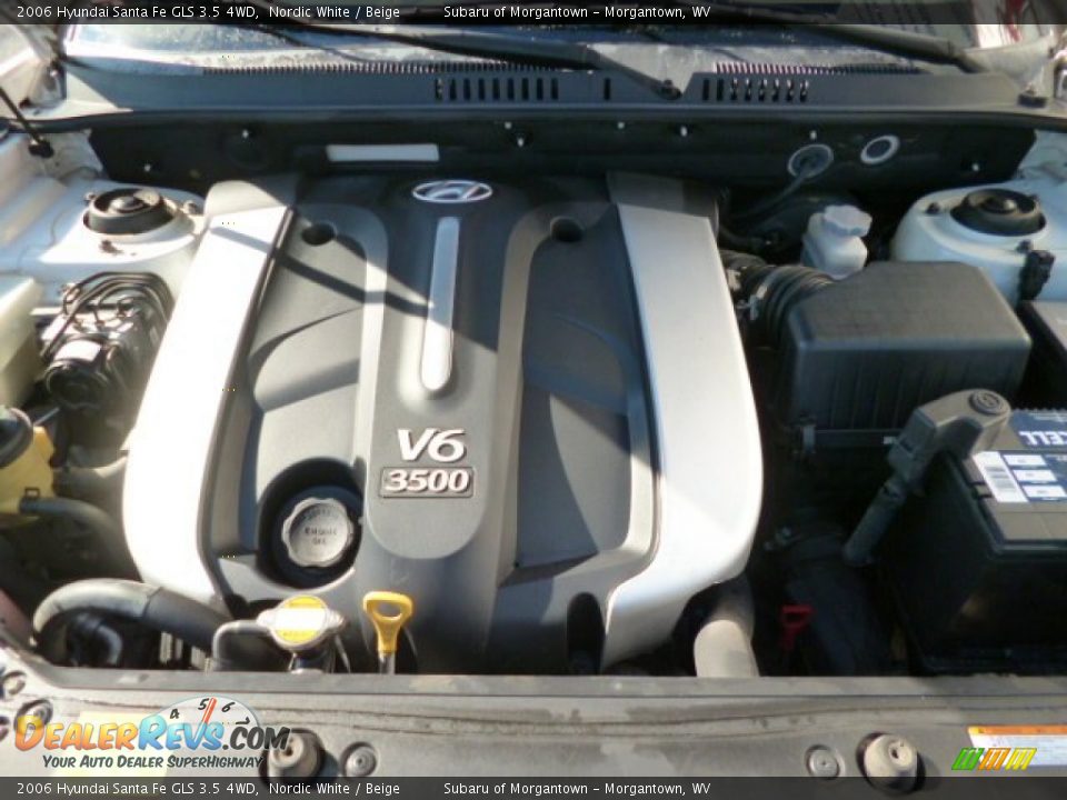 2006 Hyundai Santa Fe GLS 3.5 4WD Nordic White / Beige Photo #18