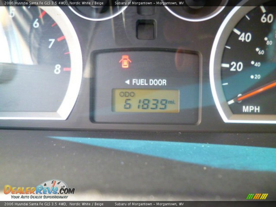 2006 Hyundai Santa Fe GLS 3.5 4WD Nordic White / Beige Photo #20