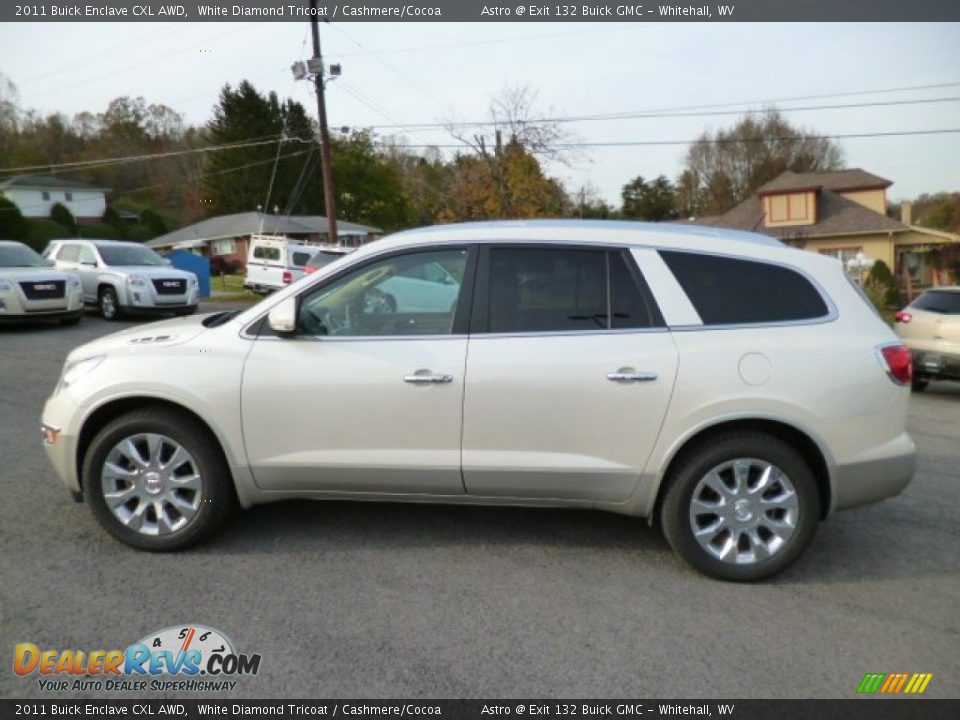 2011 Buick Enclave CXL AWD White Diamond Tricoat / Cashmere/Cocoa Photo #4