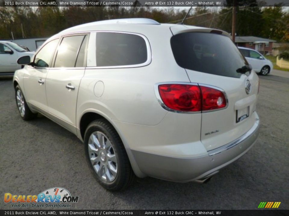 2011 Buick Enclave CXL AWD White Diamond Tricoat / Cashmere/Cocoa Photo #5