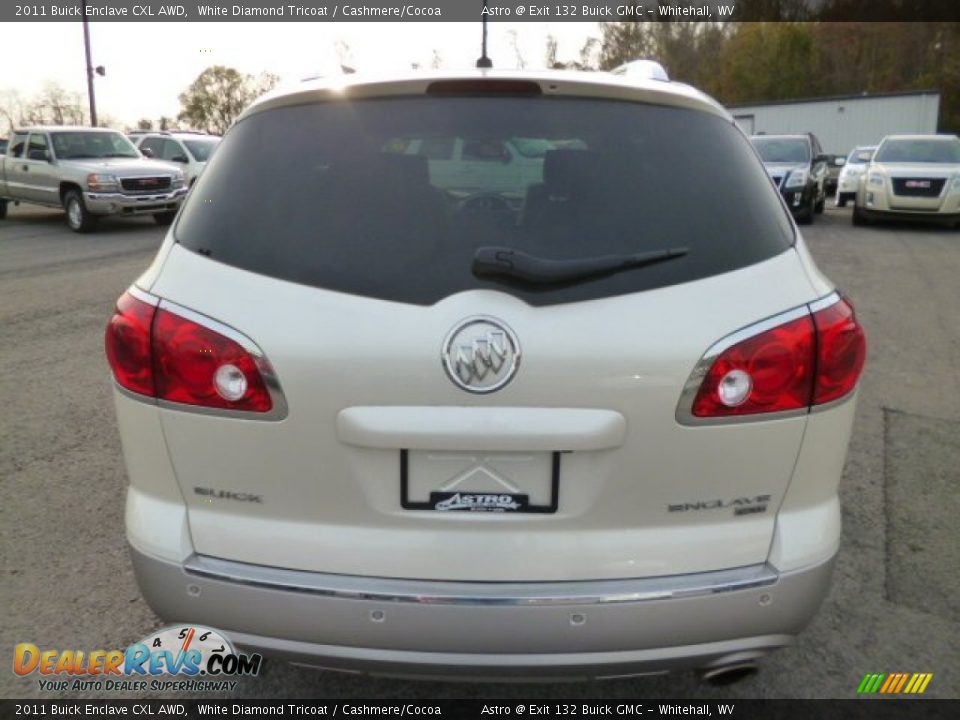 2011 Buick Enclave CXL AWD White Diamond Tricoat / Cashmere/Cocoa Photo #6