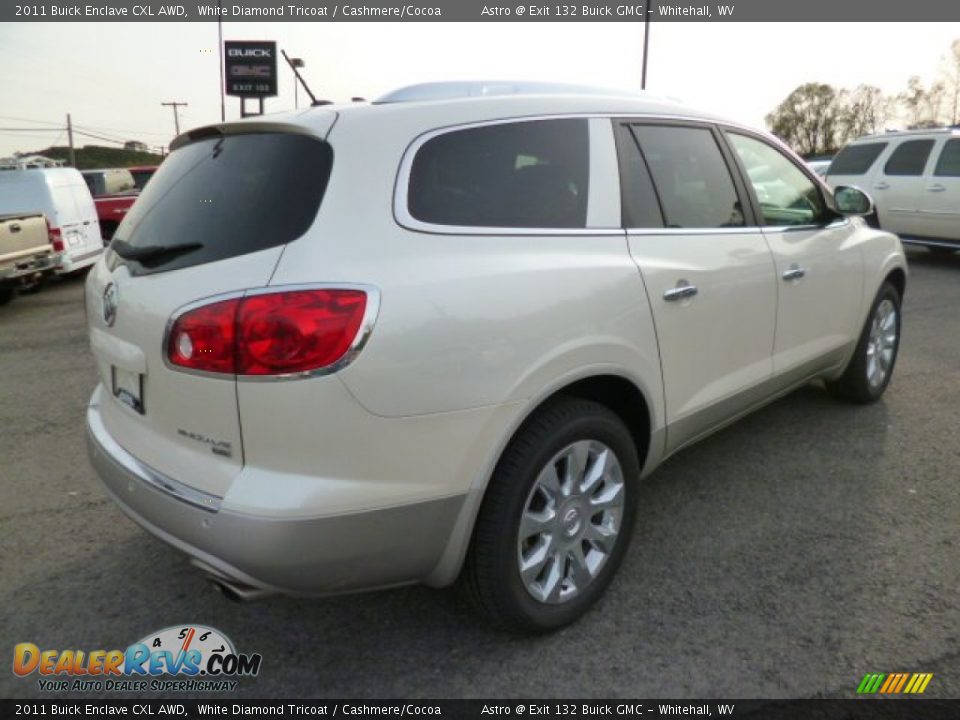 2011 Buick Enclave CXL AWD White Diamond Tricoat / Cashmere/Cocoa Photo #7