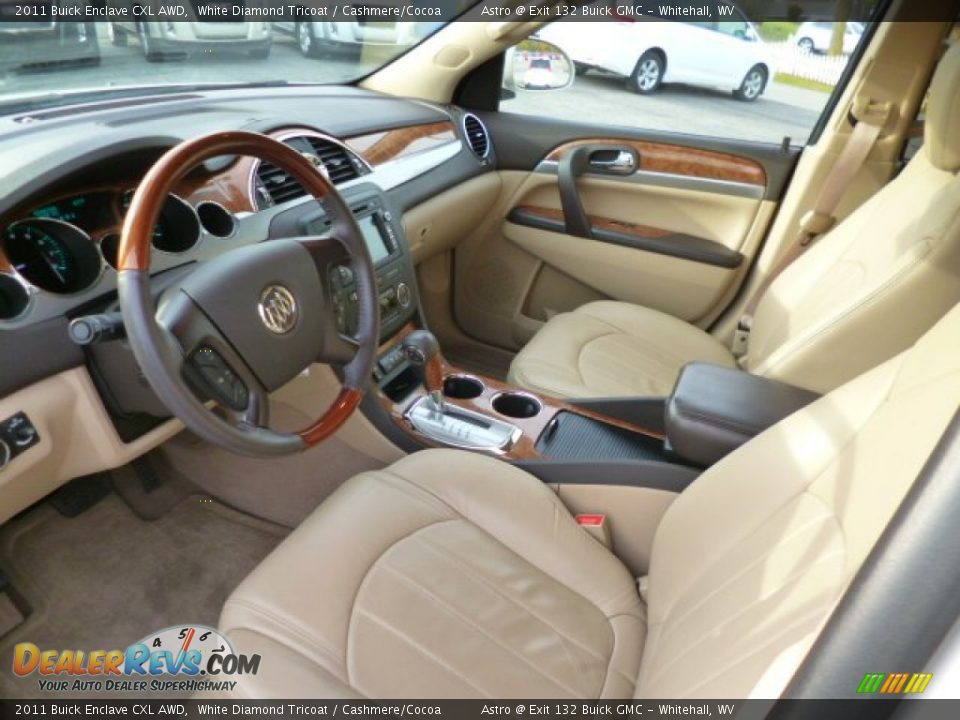 2011 Buick Enclave CXL AWD White Diamond Tricoat / Cashmere/Cocoa Photo #16