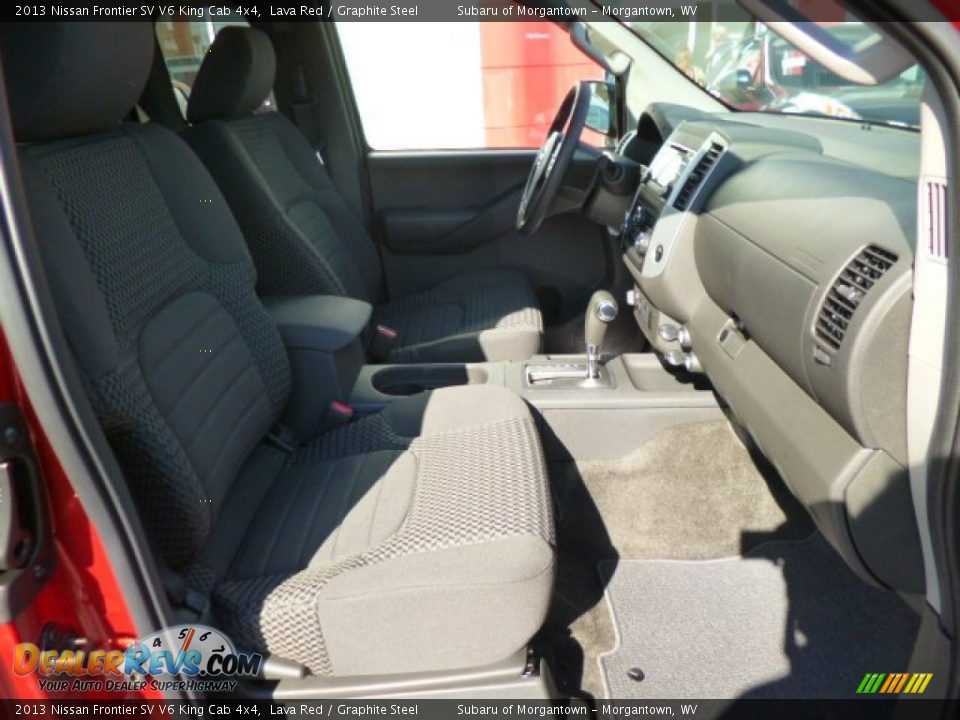2013 Nissan Frontier SV V6 King Cab 4x4 Lava Red / Graphite Steel Photo #9