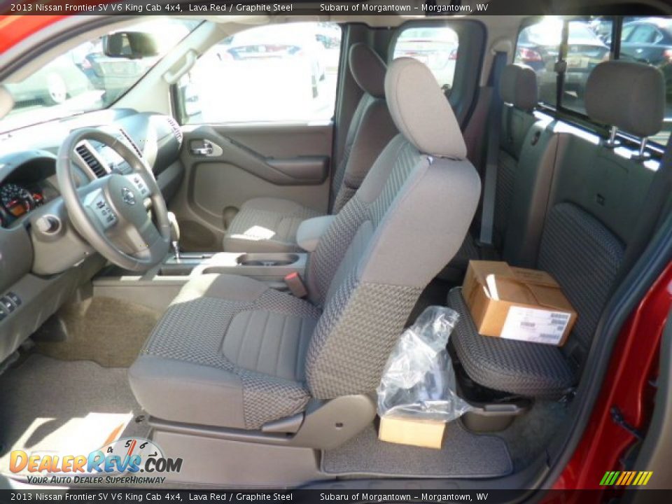 2013 Nissan Frontier SV V6 King Cab 4x4 Lava Red / Graphite Steel Photo #12