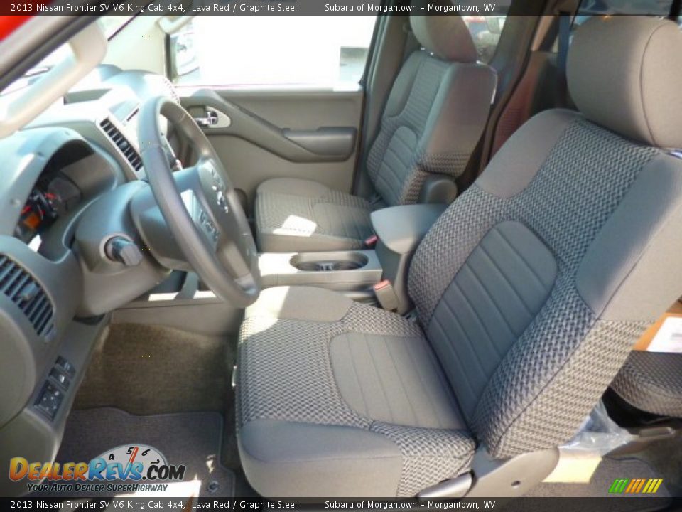 2013 Nissan Frontier SV V6 King Cab 4x4 Lava Red / Graphite Steel Photo #14
