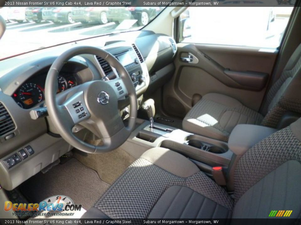 2013 Nissan Frontier SV V6 King Cab 4x4 Lava Red / Graphite Steel Photo #15
