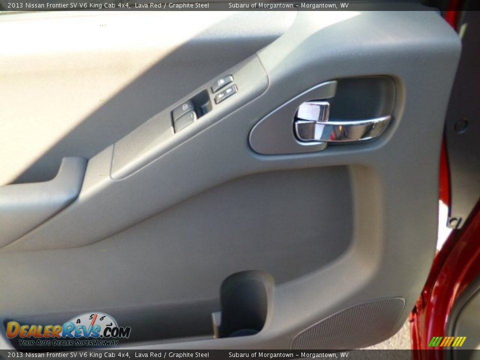 2013 Nissan Frontier SV V6 King Cab 4x4 Lava Red / Graphite Steel Photo #16