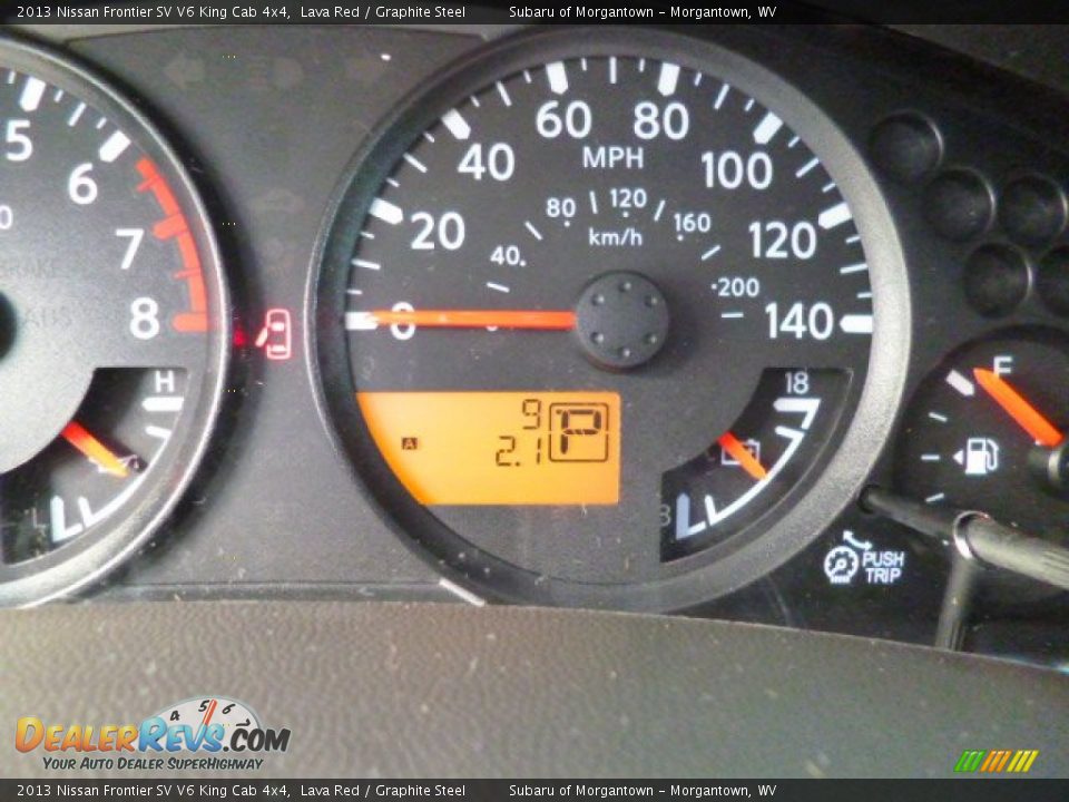 2013 Nissan Frontier SV V6 King Cab 4x4 Lava Red / Graphite Steel Photo #20
