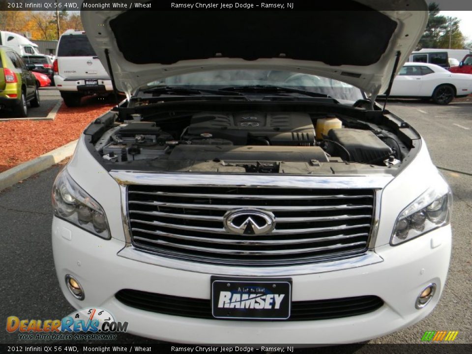 2012 Infiniti QX 56 4WD Moonlight White / Wheat Photo #3