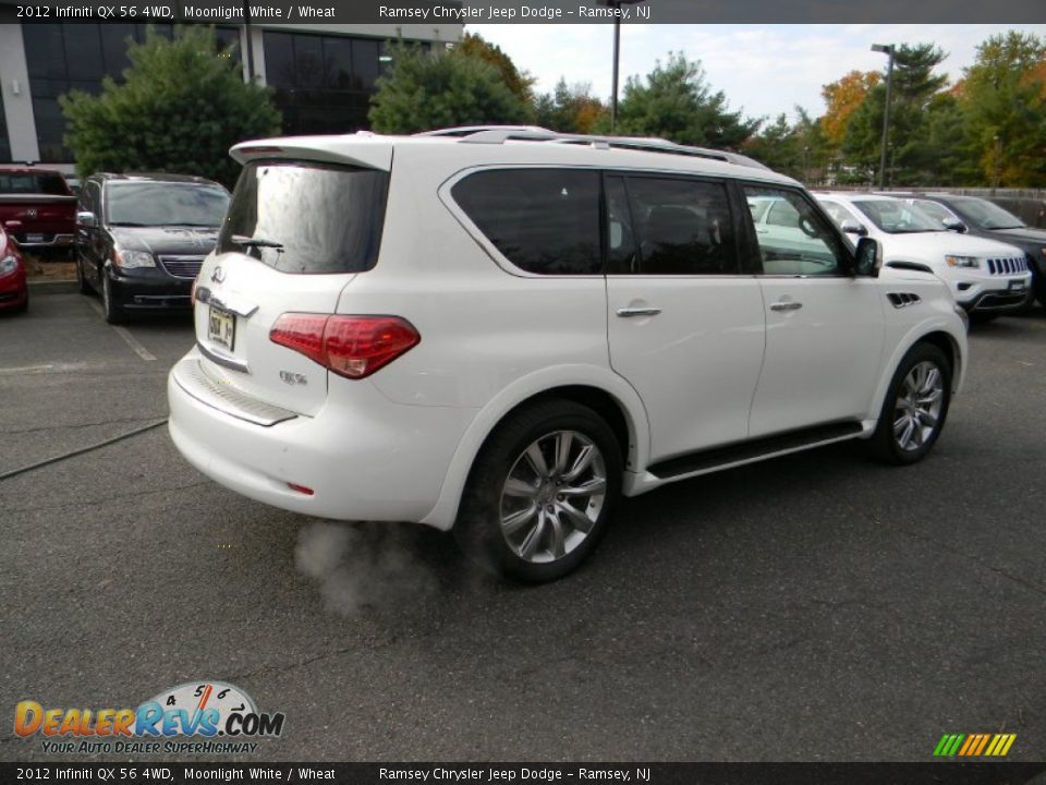 2012 Infiniti QX 56 4WD Moonlight White / Wheat Photo #6