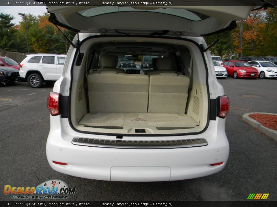 2012 Infiniti QX 56 4WD Moonlight White / Wheat Photo #8