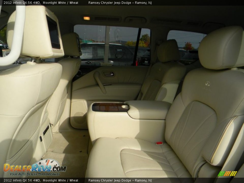 2012 Infiniti QX 56 4WD Moonlight White / Wheat Photo #11