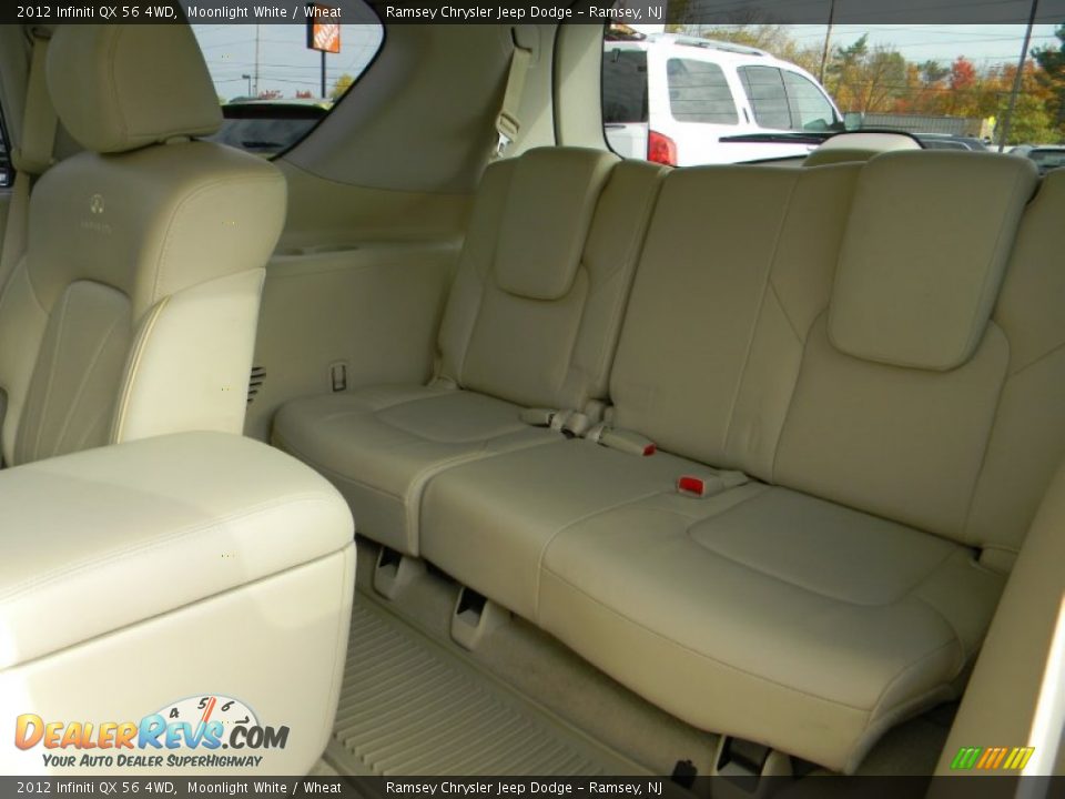 2012 Infiniti QX 56 4WD Moonlight White / Wheat Photo #12