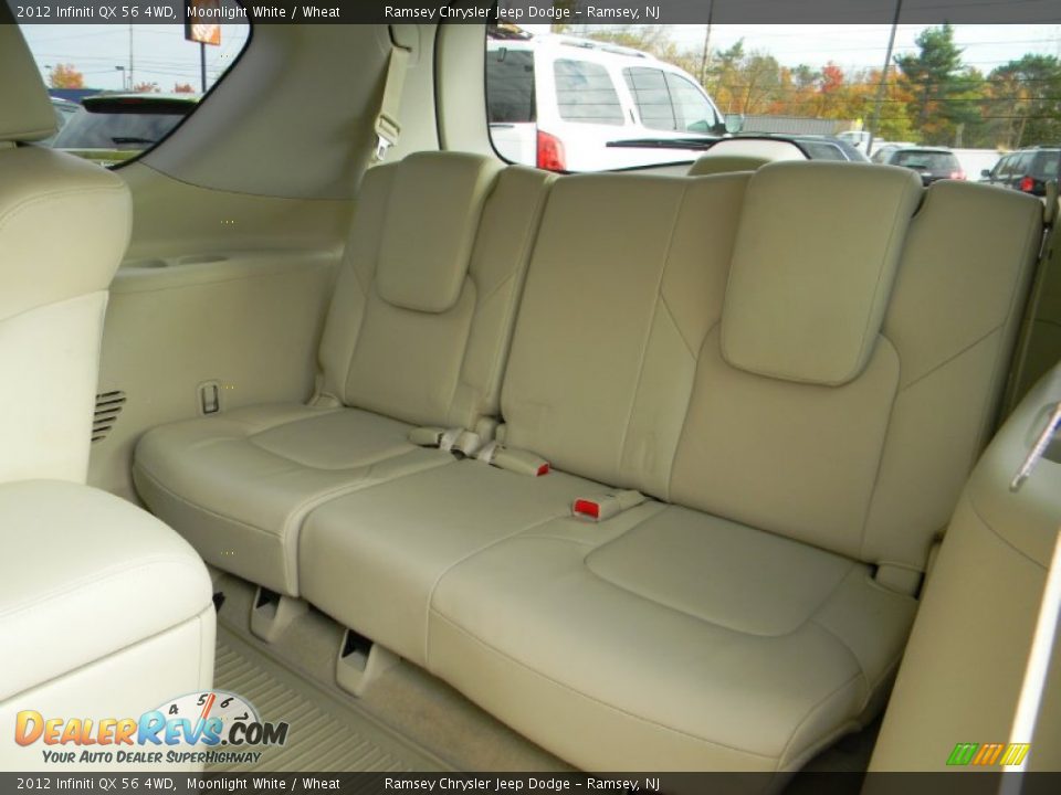 2012 Infiniti QX 56 4WD Moonlight White / Wheat Photo #13