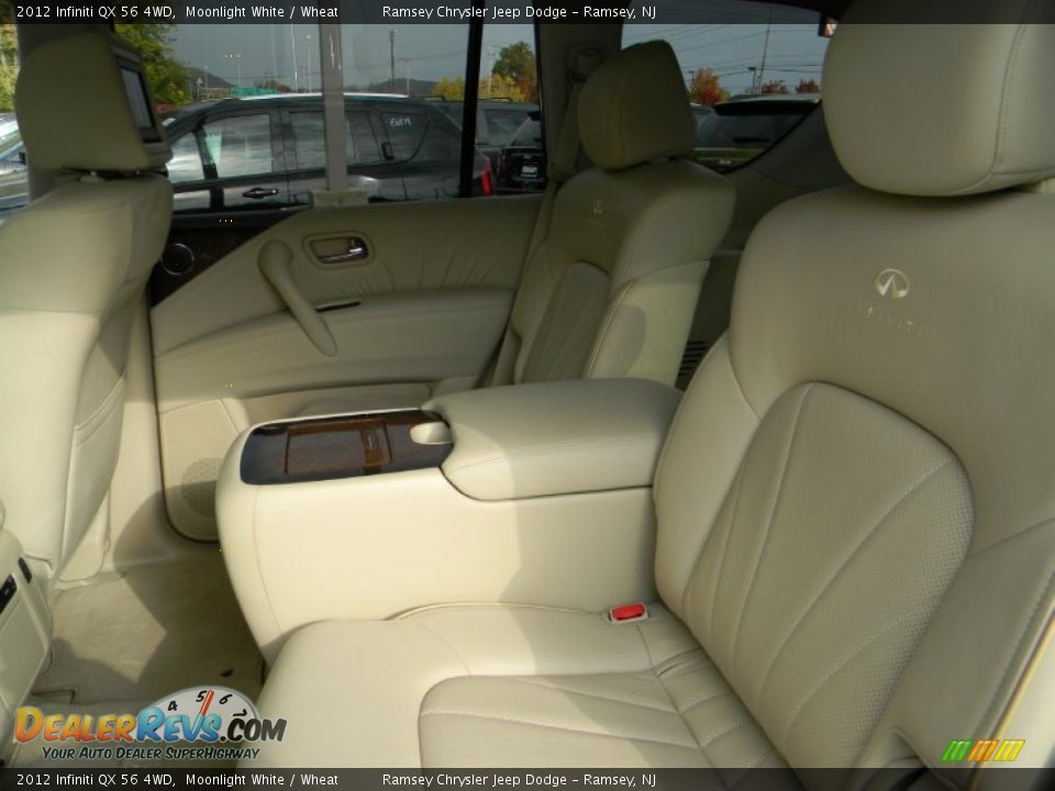 2012 Infiniti QX 56 4WD Moonlight White / Wheat Photo #14