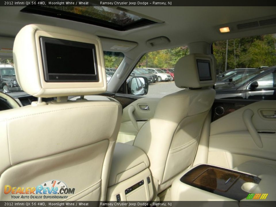 2012 Infiniti QX 56 4WD Moonlight White / Wheat Photo #15