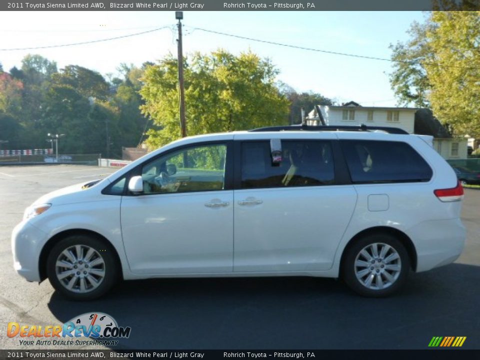 2011 Toyota Sienna Limited AWD Blizzard White Pearl / Light Gray Photo #2