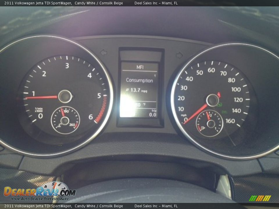 2011 Volkswagen Jetta TDI SportWagen Candy White / Cornsilk Beige Photo #15