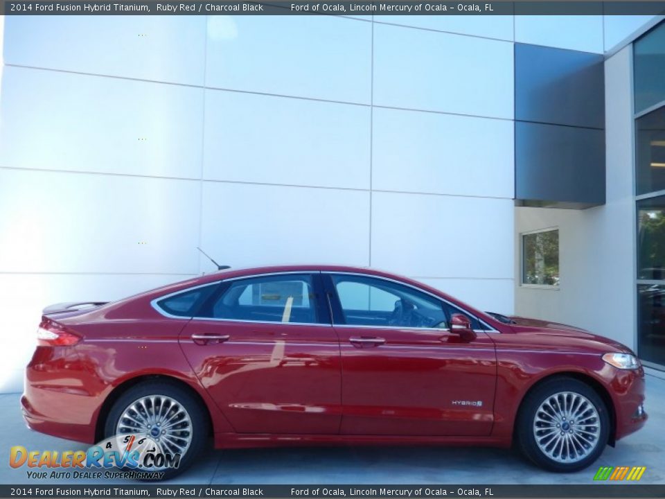 Ruby Red 2014 Ford Fusion Hybrid Titanium Photo #3