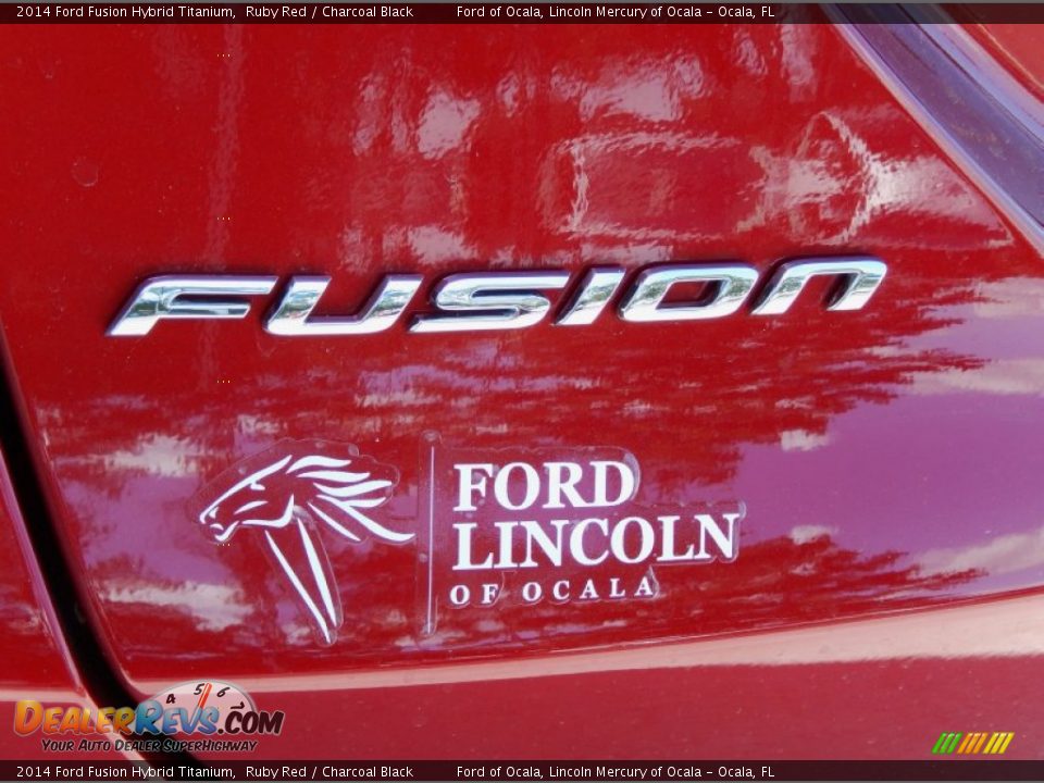 2014 Ford Fusion Hybrid Titanium Ruby Red / Charcoal Black Photo #4