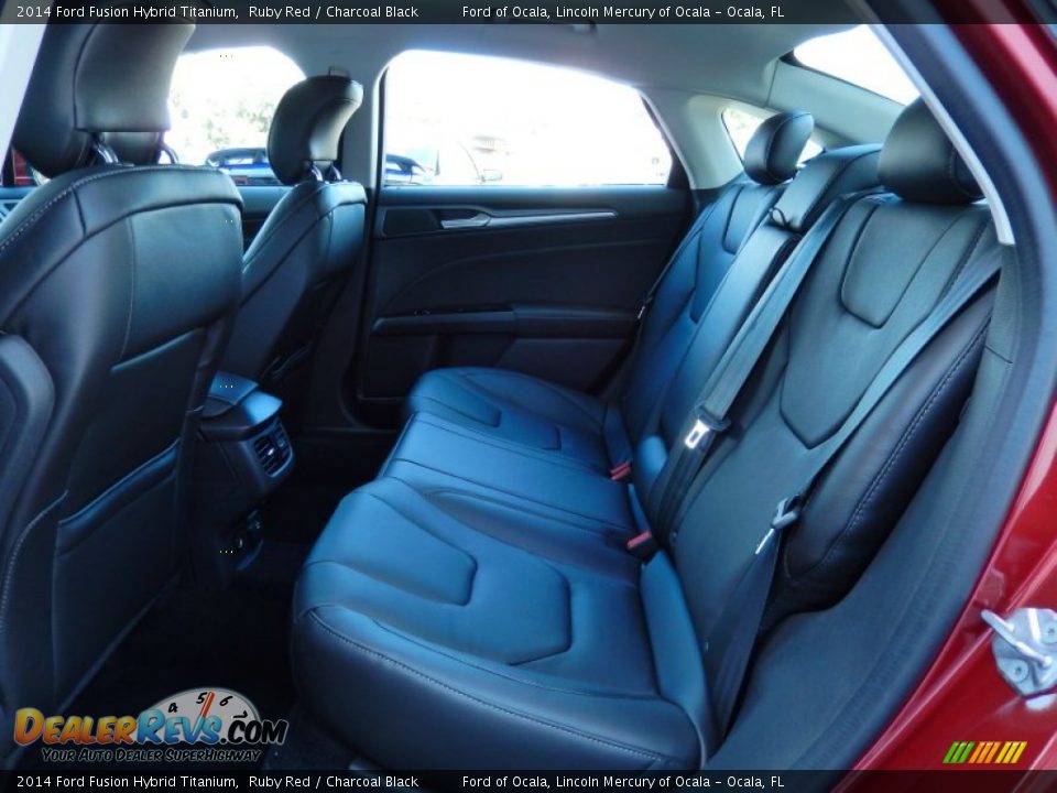 Rear Seat of 2014 Ford Fusion Hybrid Titanium Photo #8