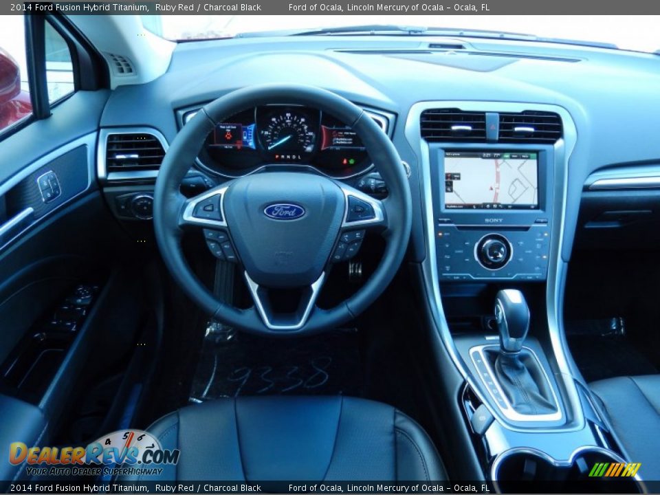 Dashboard of 2014 Ford Fusion Hybrid Titanium Photo #9