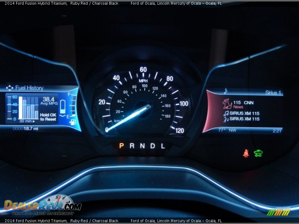 2014 Ford Fusion Hybrid Titanium Gauges Photo #10