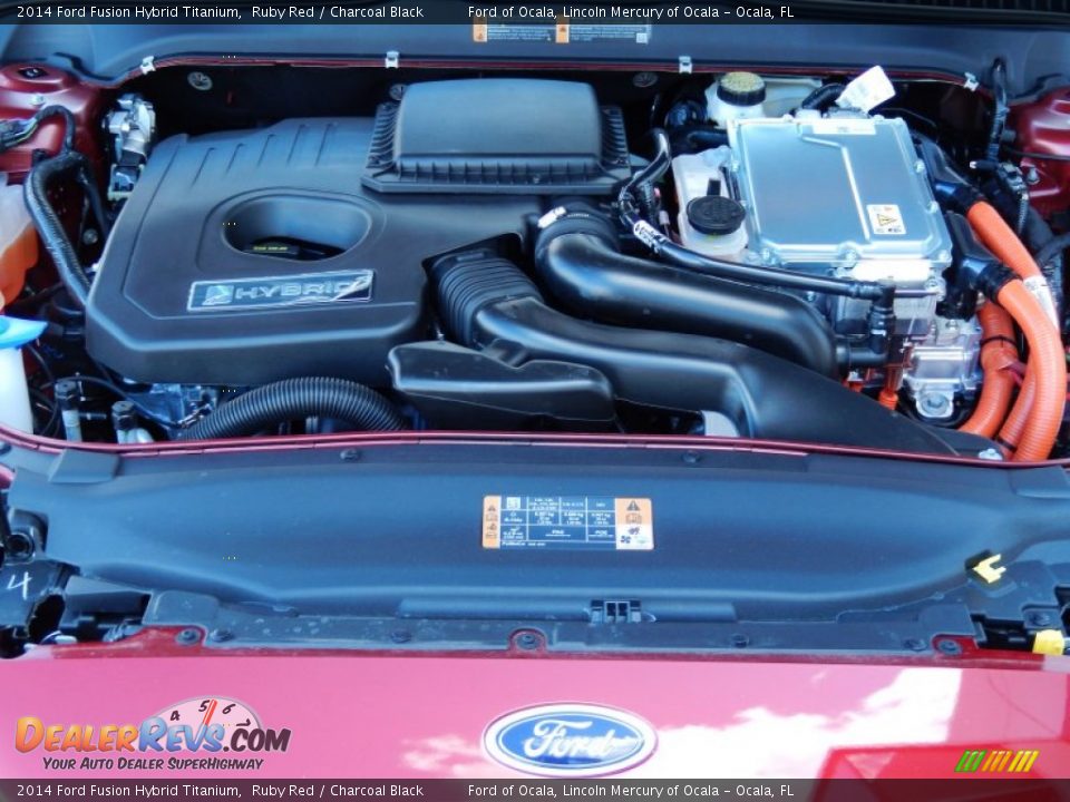 2014 Ford Fusion Hybrid Titanium 2.0 Liter Atkinson-Cycle DOHC 16-Valve 4 Cylinder Gasoline/Electric Hybrid Engine Photo #12