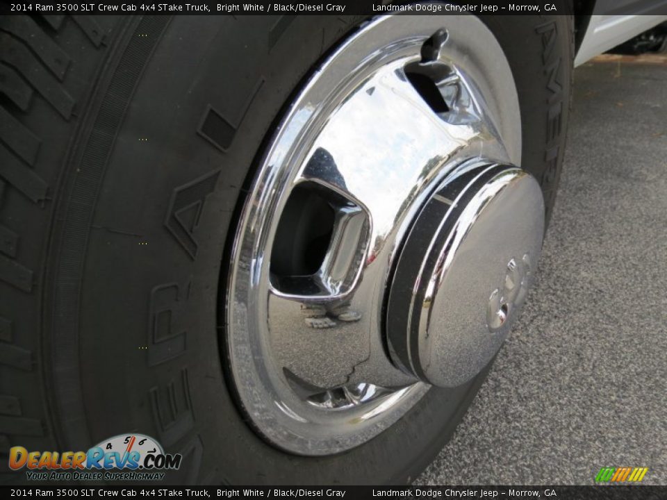 2014 Ram 3500 SLT Crew Cab 4x4 STake Truck Bright White / Black/Diesel Gray Photo #5