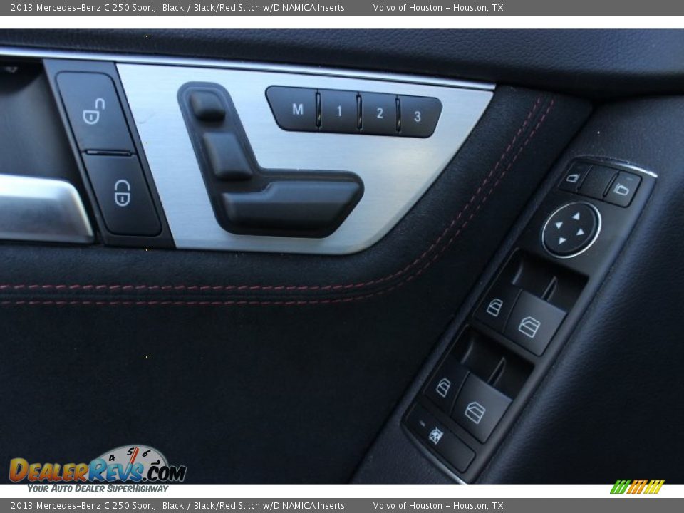 2013 Mercedes-Benz C 250 Sport Black / Black/Red Stitch w/DINAMICA Inserts Photo #11