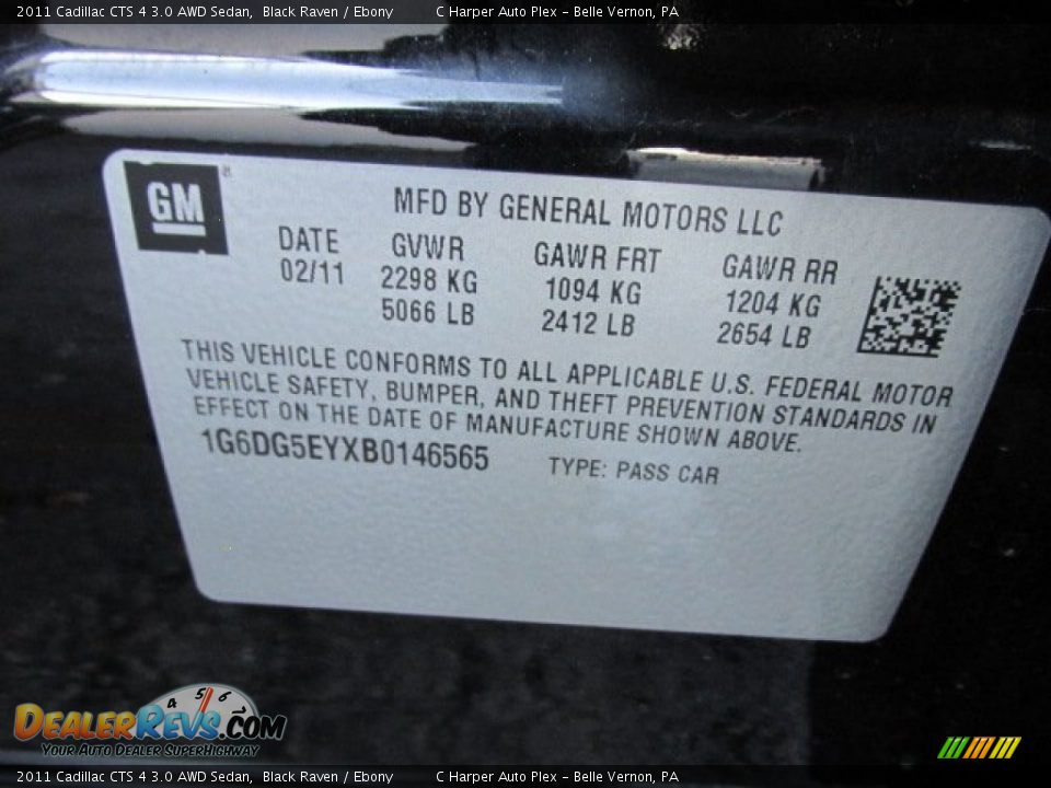 2011 Cadillac CTS 4 3.0 AWD Sedan Black Raven / Ebony Photo #24