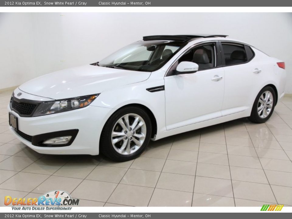 2012 Kia Optima EX Snow White Pearl / Gray Photo #3