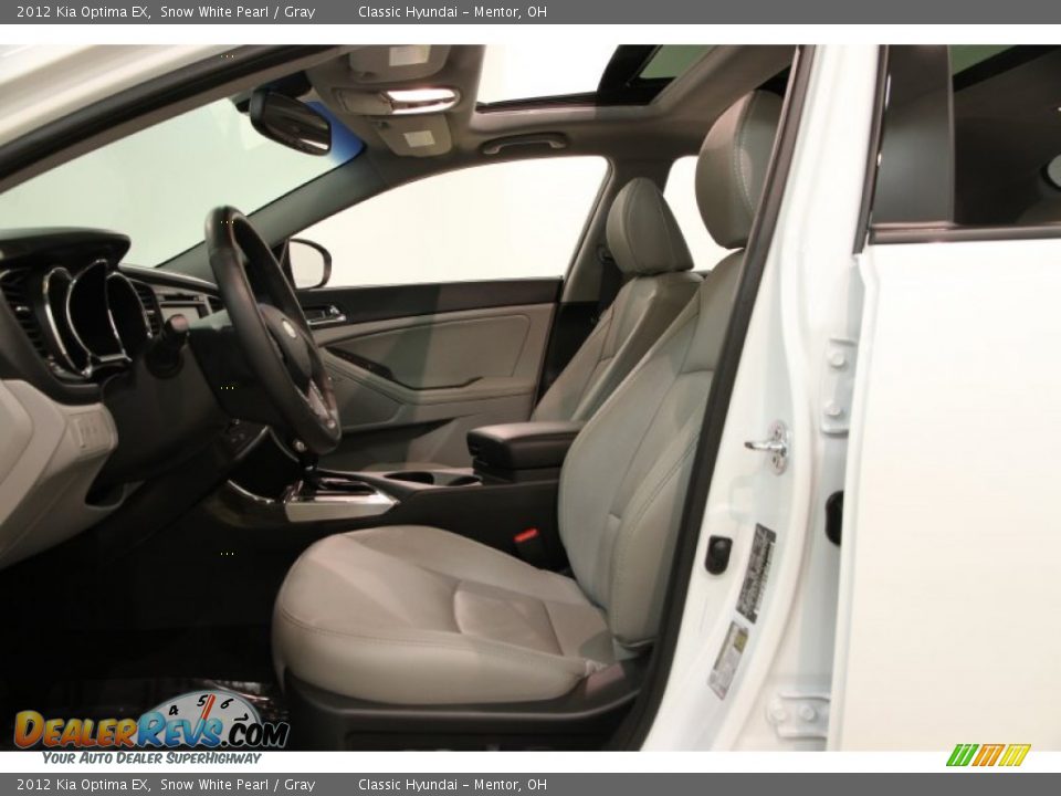 2012 Kia Optima EX Snow White Pearl / Gray Photo #5