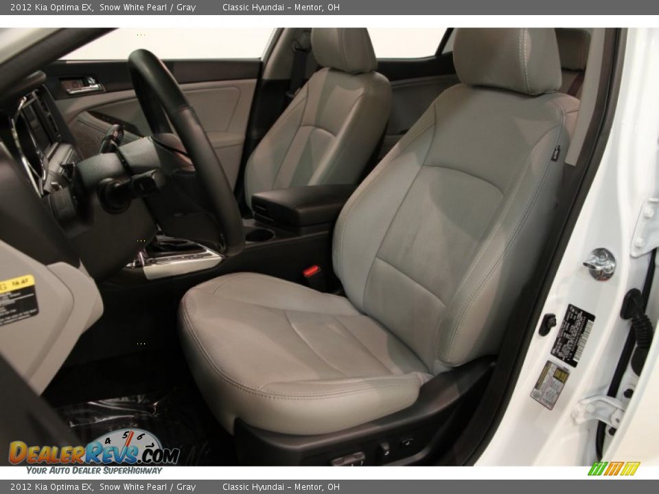 2012 Kia Optima EX Snow White Pearl / Gray Photo #6