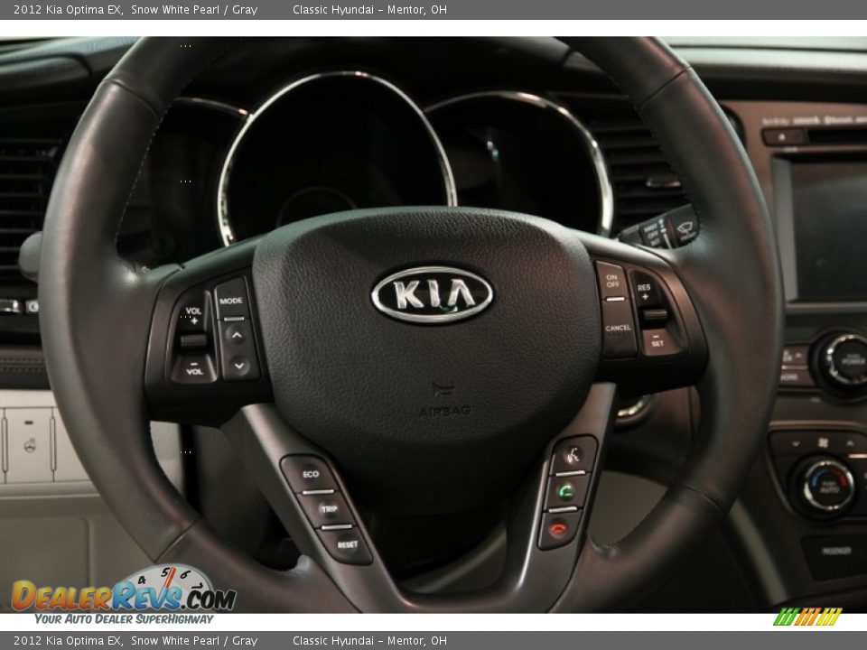 2012 Kia Optima EX Snow White Pearl / Gray Photo #7