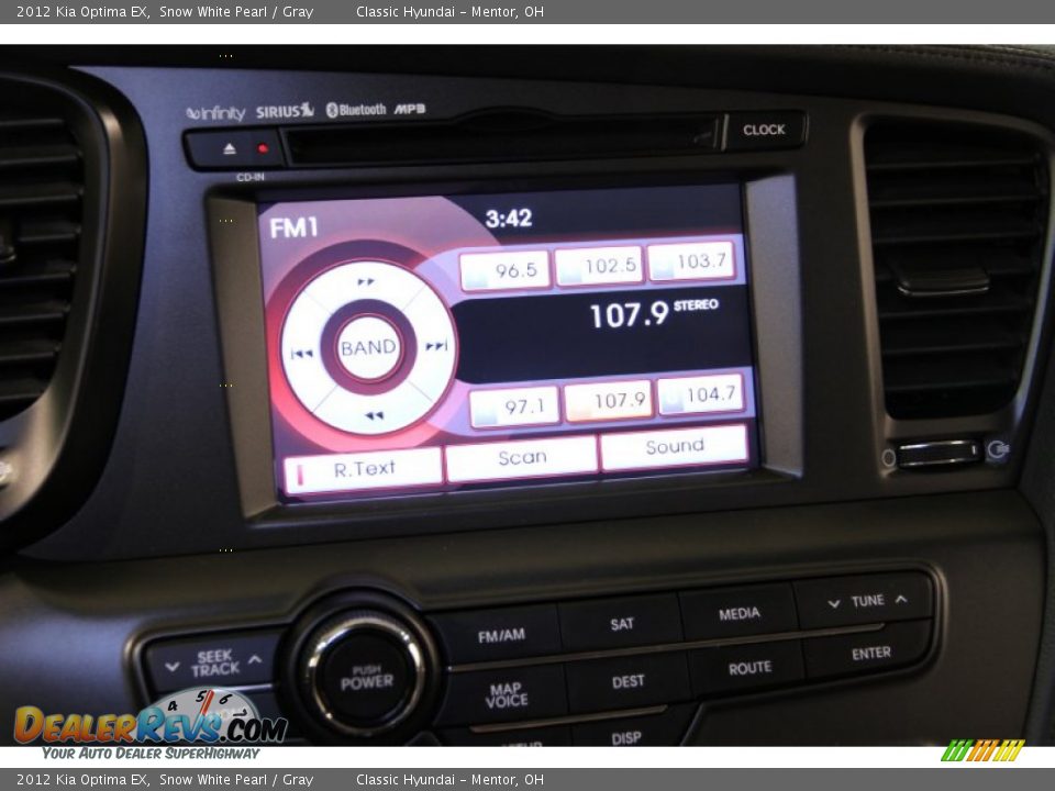 2012 Kia Optima EX Snow White Pearl / Gray Photo #11