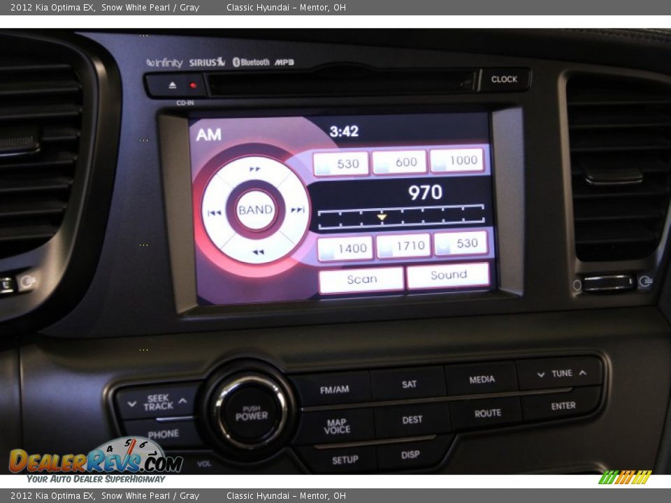 2012 Kia Optima EX Snow White Pearl / Gray Photo #12