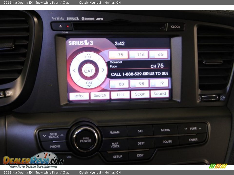 2012 Kia Optima EX Snow White Pearl / Gray Photo #13