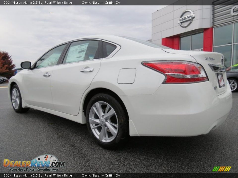 2014 Nissan Altima 2.5 SL Pearl White / Beige Photo #3