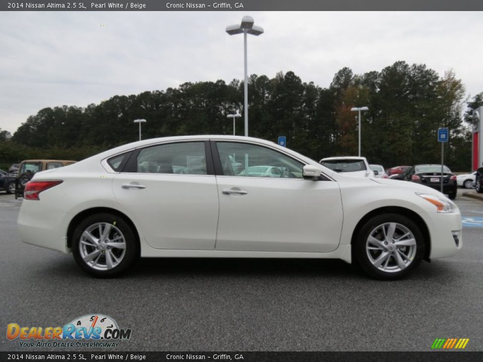 2014 Nissan Altima 2.5 SL Pearl White / Beige Photo #6