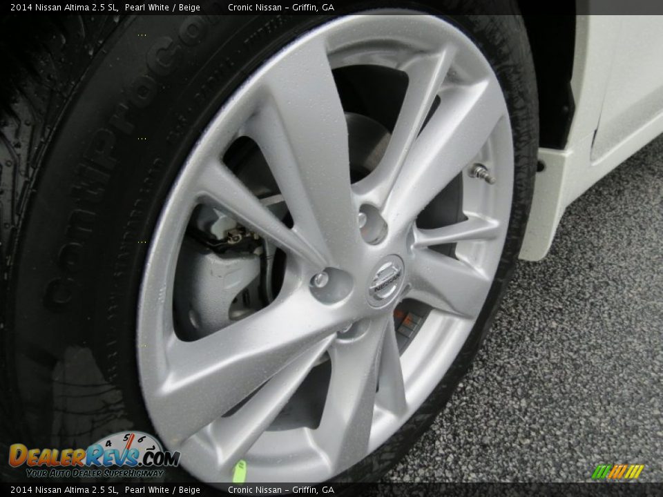 2014 Nissan Altima 2.5 SL Pearl White / Beige Photo #9
