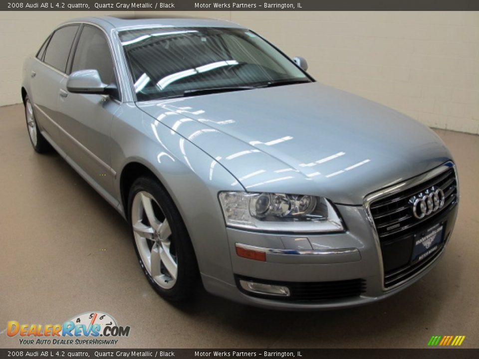2008 Audi A8 L 4.2 quattro Quartz Gray Metallic / Black Photo #1