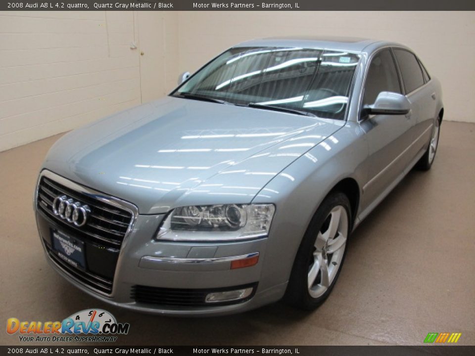2008 Audi A8 L 4.2 quattro Quartz Gray Metallic / Black Photo #4