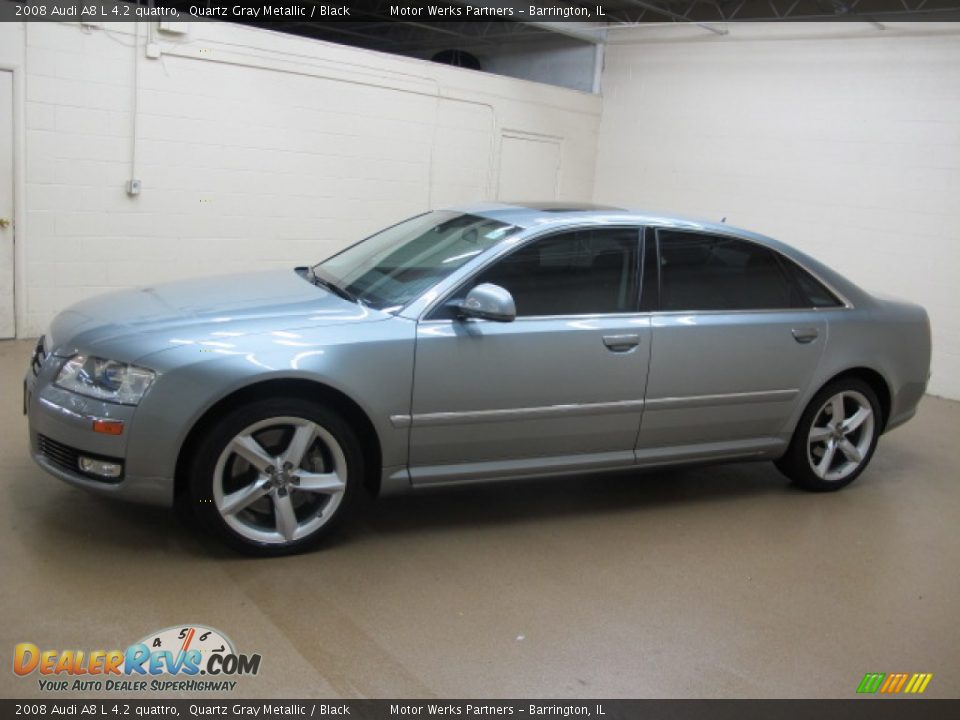 2008 Audi A8 L 4.2 quattro Quartz Gray Metallic / Black Photo #5