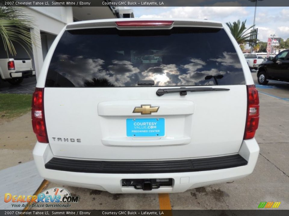 2007 Chevrolet Tahoe LS Summit White / Ebony Photo #3