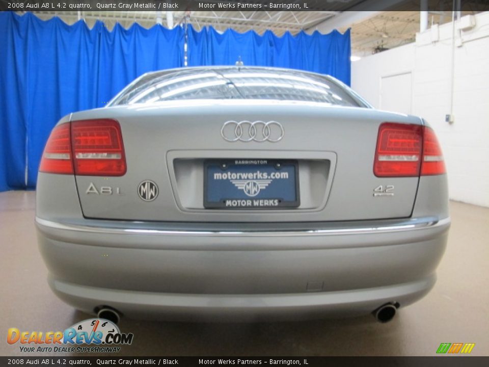 2008 Audi A8 L 4.2 quattro Quartz Gray Metallic / Black Photo #8