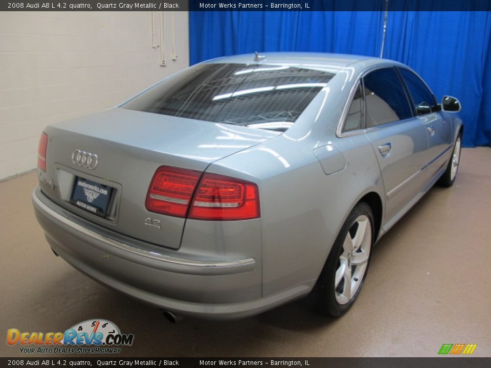2008 Audi A8 L 4.2 quattro Quartz Gray Metallic / Black Photo #9
