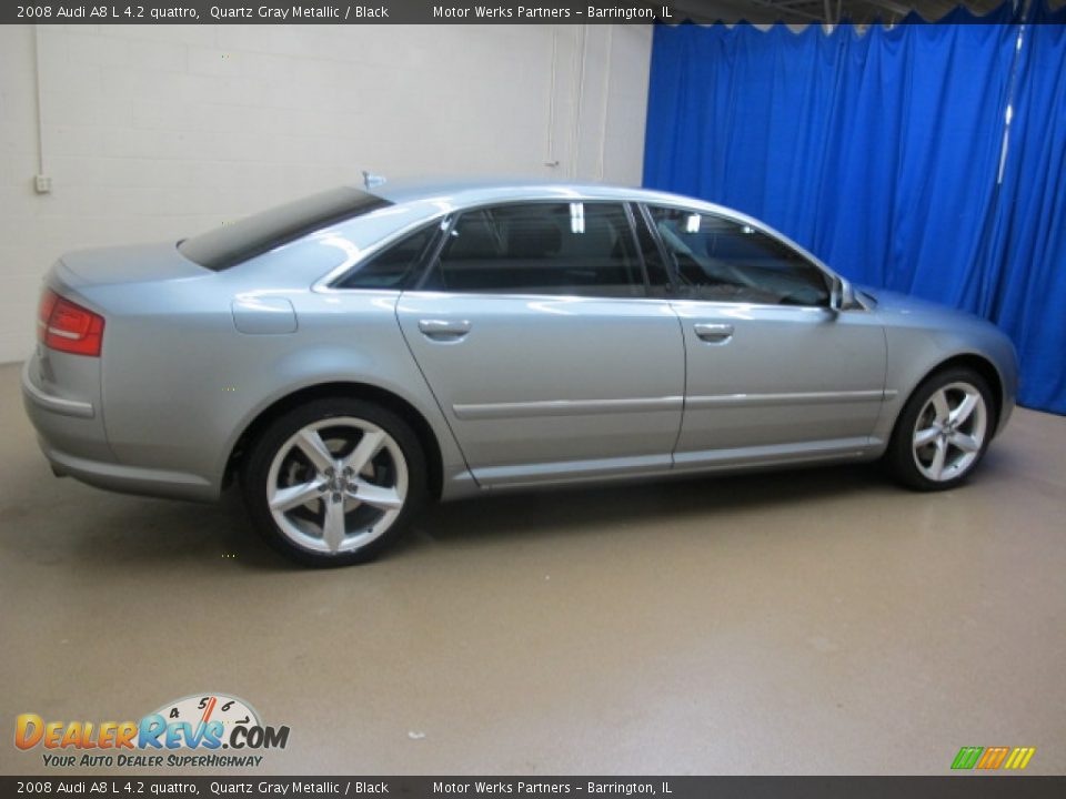 2008 Audi A8 L 4.2 quattro Quartz Gray Metallic / Black Photo #10