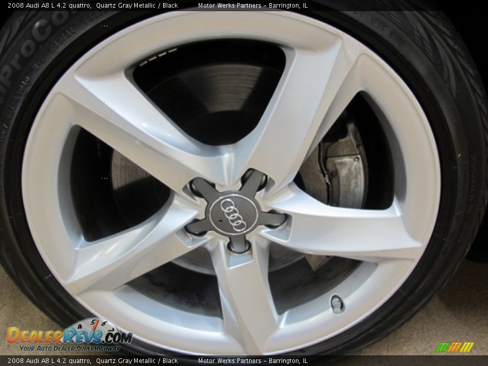 2008 Audi A8 L 4.2 quattro Quartz Gray Metallic / Black Photo #13